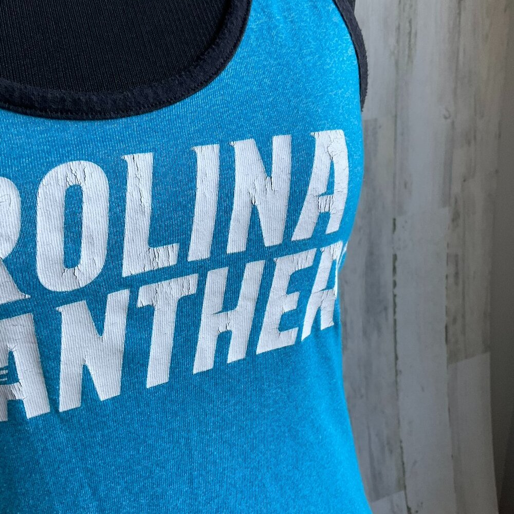 Nike NFL Carolina Panthers Women's Size Small Racerback Tank Top The Nike Tee - Picture 2 of 8